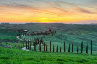 Photo art by Michael Valjak: country house in Tuscany at sunset