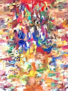 Wall art by Uma Gokhale: colorful depiction of animals in the jungle