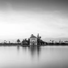 Photo art by Christian Janik: tranquil Menara garden with water feature in Morocco