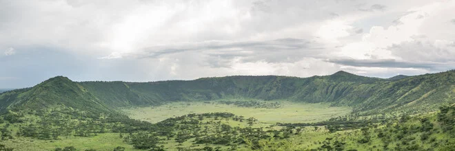 Panorama caldera landscape Queen Elisabeth National Park Uganda - Fineart photography by Dennis Wehrmann