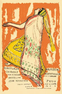 Illustration by Jean Verhoeven: charming depiction of an exhibition scene