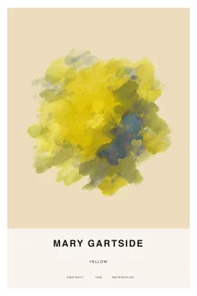 Wall art by Mary Gartside: soft yellow tones in an abstract style
