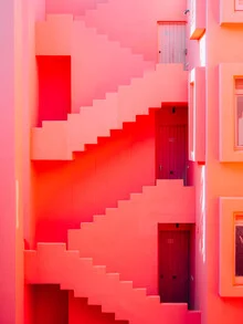 Photo art by André Alexander: staircase in La Muralla Roja, Spain