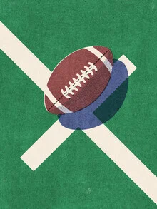Illustration von Daniel Coulmann: minimalistisches Design eines American Footballs