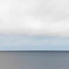 Minimalistic photo art by Dennis Wehrmann: calm Baltic Sea with gentle waves