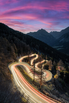 Michael Valjak, Maloja Pass in Switzerland in the evening (Switzerland, Europe)