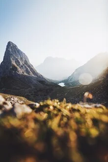 Photo art by Patrick Monatsberger: foggy sunrise over the Alps