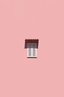 Photo art by Rupert Höller: sun hat in front of a window, soft pastel colors