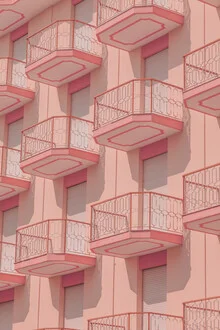 Photo art by Rupert Höller: colorful balconies in soft pastel shades