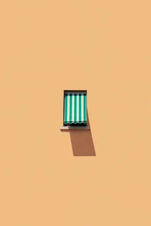 Photo art: soft pastel colors and minimalist architecture with shadows and light.