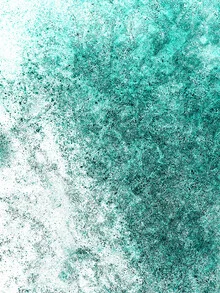Wall art by Uma Gokhale: Abstract illustration in soft sea green tones