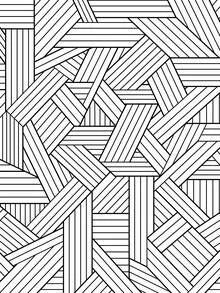 Black and white photo art: abstract geometric lines in a minimalist style