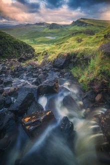 Photo art by Jean Claude Castor: stream in the landscape of the Isle of Skye