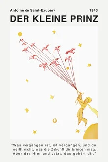 Illustration from 'The Little Prince' featuring a contemplative prince.