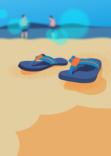 Pia Kolle, Flip Flops am Strand (Deutschland, Europa)
