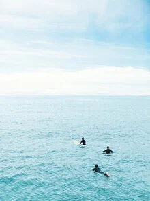 Photo art by Gal Pittel: tranquil view of a flat ocean under a cloudy sky
