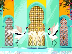 Moroccan Courtyard | Heron Animal Wildlife & Ethnic Vintage - Fineart photography by Uma Gokhale