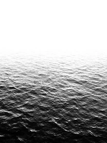 Photo art by Gal Pittel: black and white capture of the ocean with gentle waves