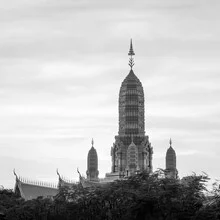 Photo art by Christian Janik: the vast Vajradhamma hall in Thailand.