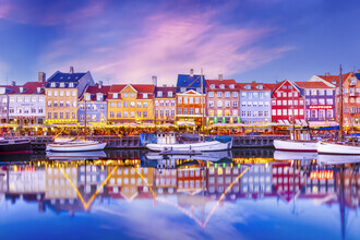 Melanie Viola, COPENHAGEN Nyhavn Idyllic Evening Impression - Denmark, Europe)