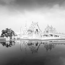 Wall art by Christian Janik: majestic white temple in Thailand