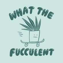 Funny illustration of a plant with a humorous character and vibrant colors.