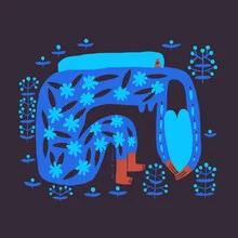 Colorful illustration by Aley Wild: a cheerful depiction of sorrow.