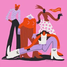Colorful illustration by Aley Wild depicting community and togetherness.