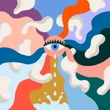 Colorful illustration by Aley Wild: cheerful depiction with emotional expression