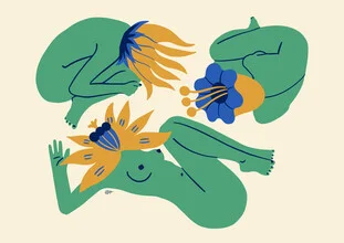 Illustration von Aley Wild: farbenfrohe Darstellung mit femininen Motiven