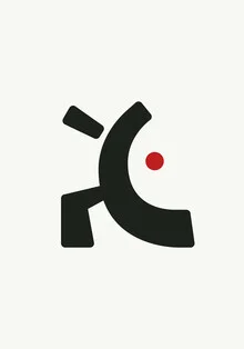 Illustration by Wuukasch: abstract design in black, red, and white