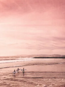 Photo art by Gal Pittel: relaxing beach with gentle waves at sunset