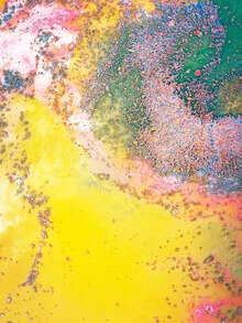 Colorful photo art by Uma Gokhale: abstract composition with golden accents