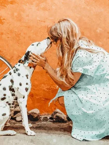 Lovely photo art by Uma Gokhale: Dalmatian in a modern boho style.