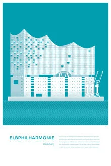 Illustration by Michael Kunter: stylized depiction of the Elbphilharmonie in Hamburg
