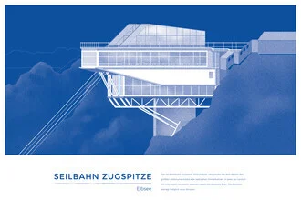 Wandbild von The Artcircle: Seilbahn auf die Zugspitze über den Eibsee