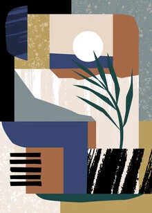 Abstrakte Illustration von Pati Cascino: geometrische Formen in warmen Farben