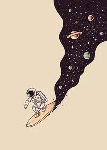Wall art by The Artcircle: imaginative universe with planets and astronauts