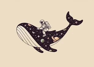 Wall art by The Artcircle: Astronaut journeying through the universe