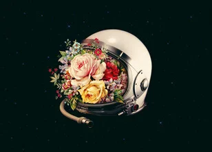 Wandbild von The Artcircle: Illustration eines Astronauten im Weltraum