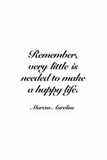 Wall art featuring an inspiring quote: minimalist depiction of happy moments