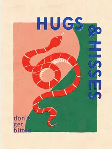 Illustration of a vintage snake with soft colors and a boho-inspired design