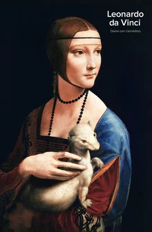 Illustration by Leonardo Da Vinci: Dama con L'ermellino in soft colors