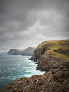 Photo art by Norbert Gräf: stormy rock landscape in the Faroe Islands