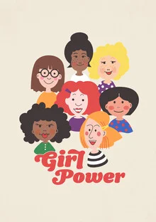 Wall art by Pia Kolle: cheerful depiction of girl friendship and diversity
