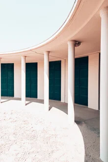Photo art by Eva Stadler: minimalist view of bathing facilities in Normandy