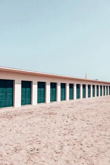 Photo art by Eva Stadler: bathing facility in minimalist architecture by the sea