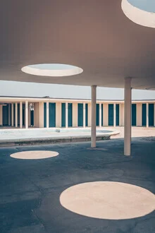 Photo art by Eva Stadler: minimalist bathing facility in Normandy