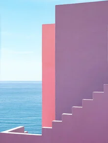 Photo by Benjamin Quadflieg: abstract steps in vibrant red