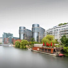 Photo art by Ronny Behnert: minimalist cityscape of Berlin by the water